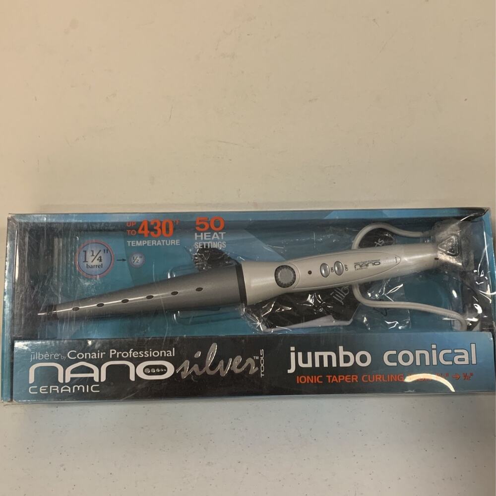 Conair Pro Nano Silver Ceramic Tools 1 1/4 - 1 1/2 Inch Jumbo Conical Ir… - Picture 6 of 6